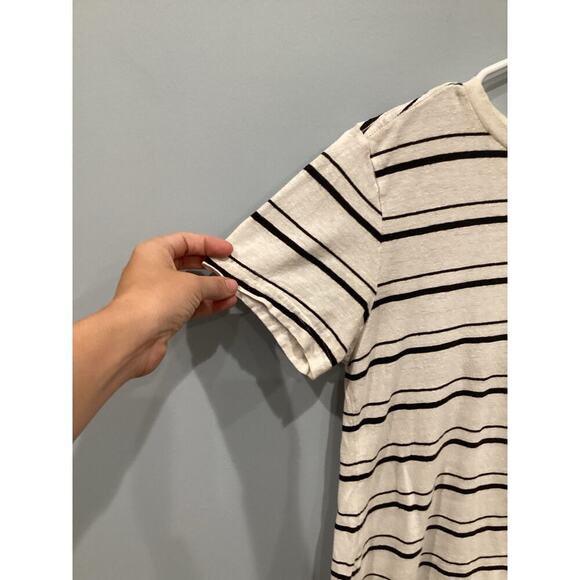 REI CO-OP Womens Hemp Shirt Striped White Black XS Extra Small Gorpcore Granola - Picture 6 of 12